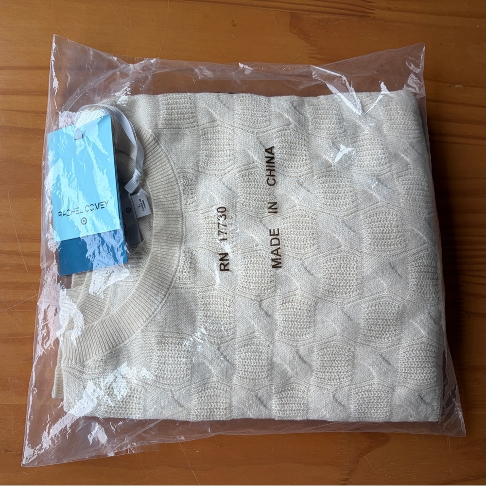 Rachel Comey + Target Cream 3/4 sleeve sweater top - Picture 5 of 5